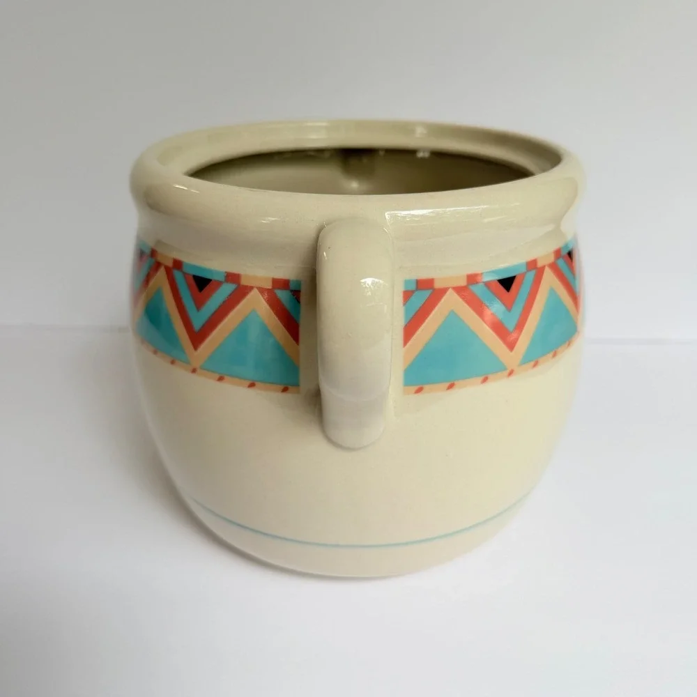 Sango Zuni Stoneware Bean Pot Cookie Jar Hyon Yi Southwestern Japan 25247‎ Vtg